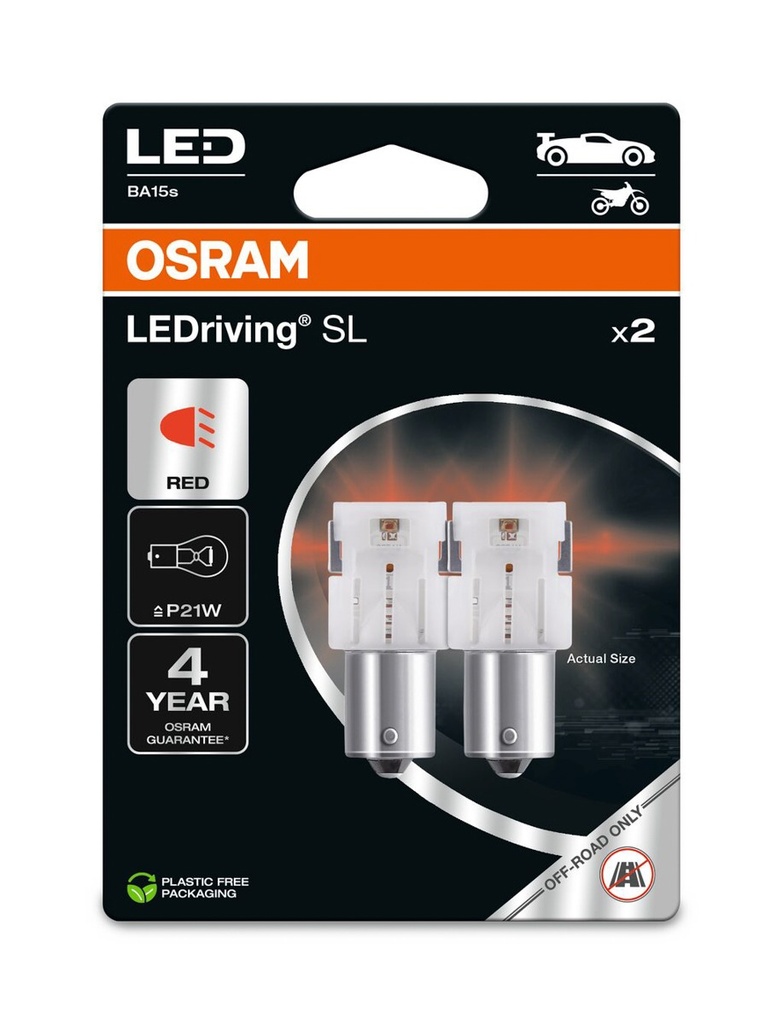 7506DRP-2BL 1,4W 12V BA15S BLI2 OSRAM Ecopack