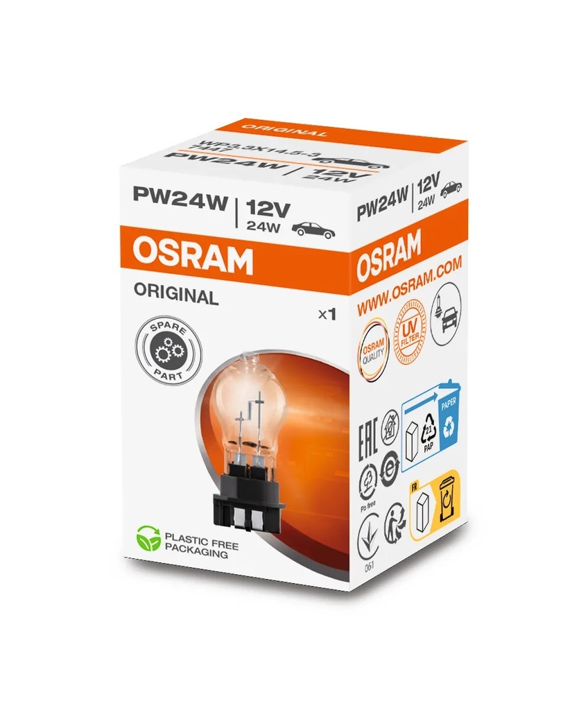 12V 24W WP3.3x14.5/3 PW24W OSRAM