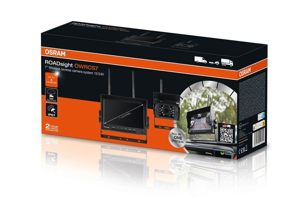 Bezdrôtový systém cúvacej kamery ROADsight OWRCS7
