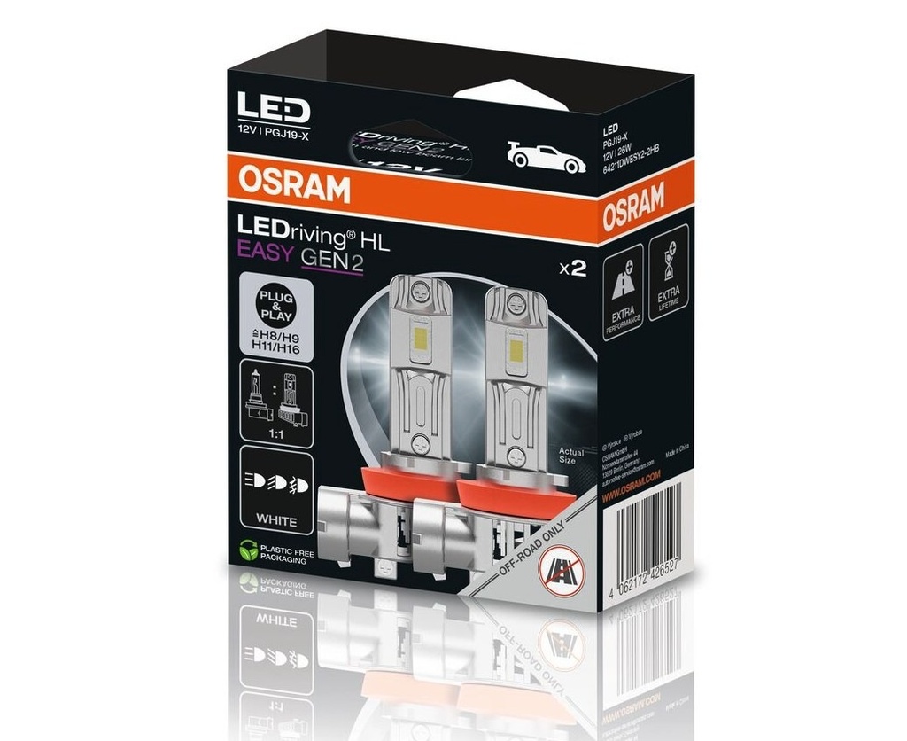 LEDriving® HL EASY 2 (≜ H8/H9/H11/H16) Box-02 Ecopack