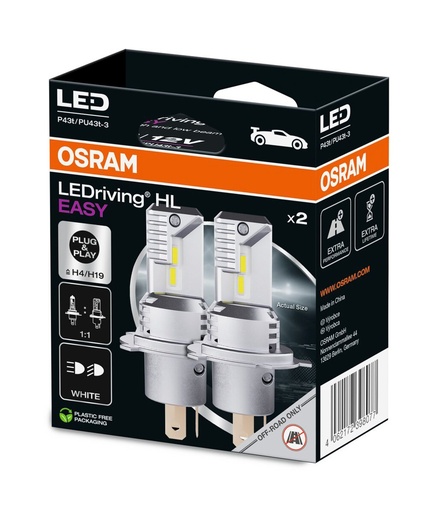 [64193DWESY-2HB] LEDriving® HL EASY H4/H19 Ecopack