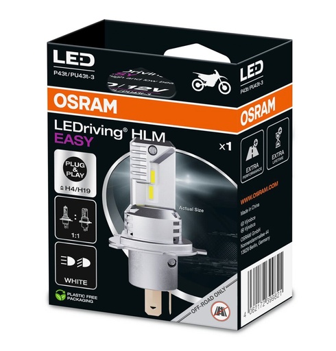 [64193DWESY-1HB] LEDriving® HL EASY H4/H19 Blister-01 Ecopack
