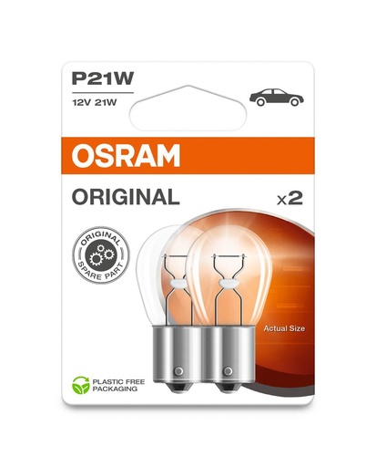 [7506-2BL] 12V 21W P21W BA15s Osram Blister Ecopack