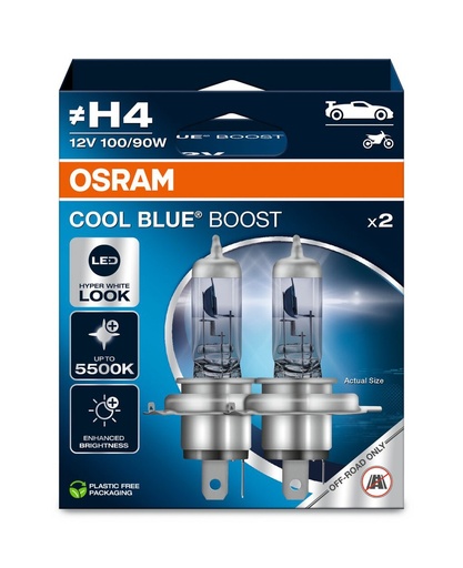 [62193CBB-2HB] 12V 100/90W P43t COOL BLUE BOOST BOX-02 Osram Ecopack