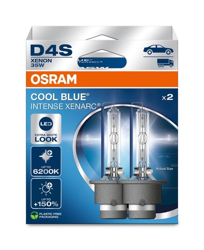[66440CBN-2HB] 35W P32D-5 OSRAM D4S XENARC® COOL BLUE® INTENSE BOX-02 Ecopack