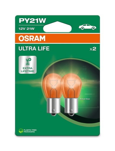 [7507ULT-2BL] 12V 21W BAU15s ULTRA LIFE OSRAM Blister-02 Ecopack