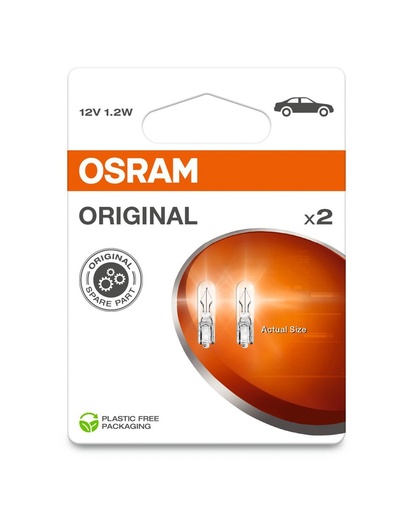 [2721-2BL] 12V 1,2W W2x4,6d OSRAM blister á2 Ecopack