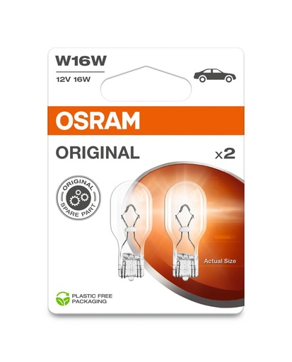 [921-2BL] 12V 16W W2,1x9,5d W16W Osram BLISTER-02 Ecopack
