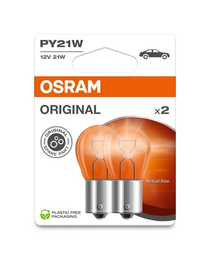 [7507-2BL] 12V 21W BAU15s OSRAM Blister-02 Ecopack