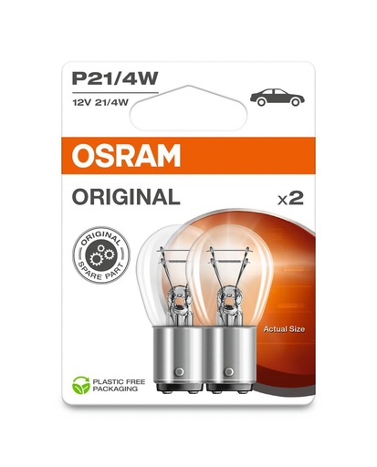 [7225-2BL] 12V 21/4W BAZ15d P21/4W OSRAM Blister-02 Ecopack
