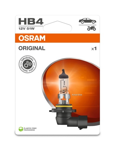 [9006-1BL] 12V 55W P22D HB4 OSRAM BLISTER-01 Ecopack