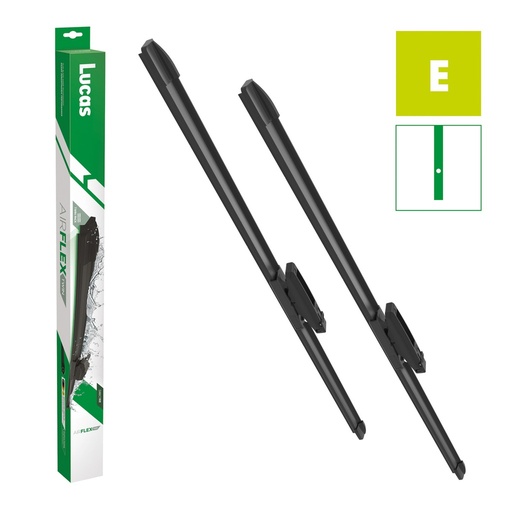 [LWTF1819E] Sada plochých stieračov 18"+19" AirFlex s adpt. E