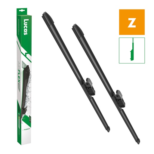 [LWTF2123Z] Sada plochých stieračov 21"+23" AirFlex s adpt. Z