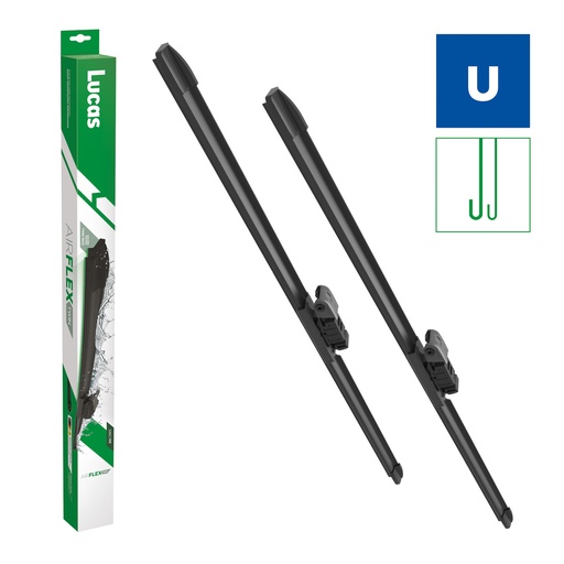[LWTF2222] Sada plochých stieračov 22"+22" AirFlex s adpt. U