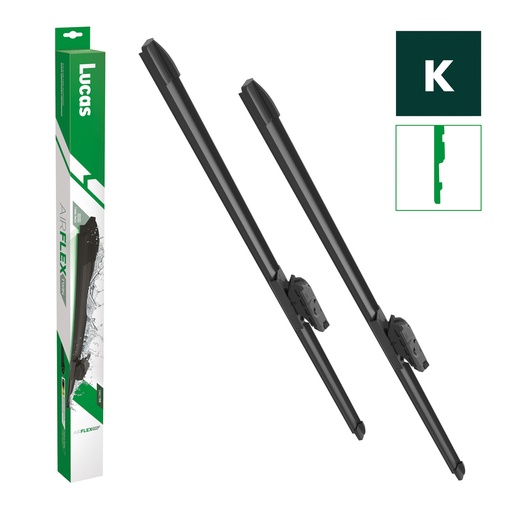 [LWTF2626K] Sada plochých stieračov 26"+26" AirFlex s adpt. K
