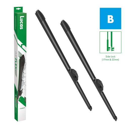 [LWTF2628B] Sada plochých stieračov 26"+28" AirFlex s adpt. B