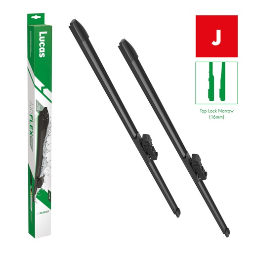 [LWTF2628J] Sada plochých stieračov 26"+28" AirFlex s adpt. J
