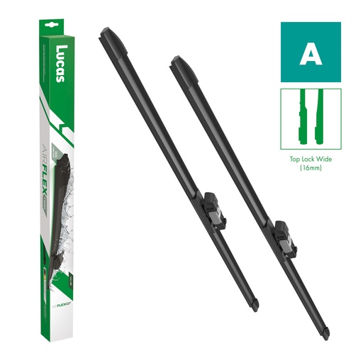 [LWTF2828A] Sada plochých stieračov 28"+28" AirFlex s adpt. A