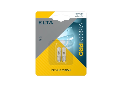 [EB0286TC] 12V 1,2W W2x4,6d VISION PRO Blister á2
