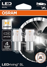 [7507DYP-02B] 12V 1,3W BAU15s ambrová Blister-02  Dopredaj, náhreda 7507DYP-2BL