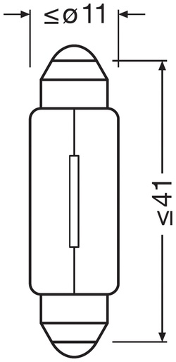 [N264] 12V 10W SV8,5-8 C10W 