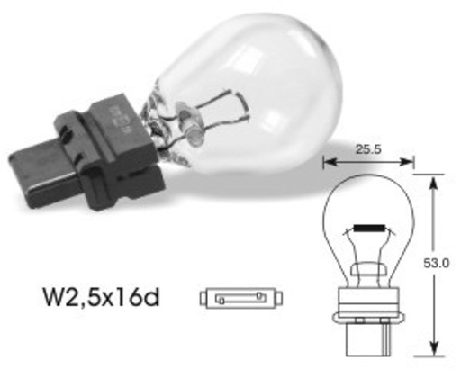 [LLB182T] 12V 27W W2,5x16d LUCAS