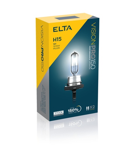 [EB6715TR] 12V 15/55W PGJ23t-1 H15 VISION PRO 150 (BOX-02)