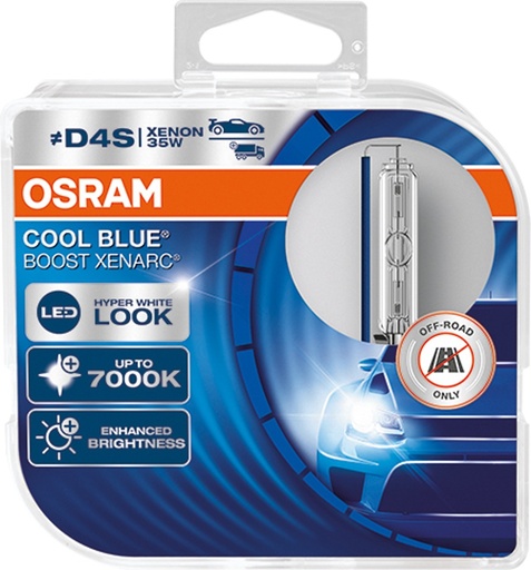 [66440CBB-HCB] 35W P32D-5 10x1 D4S XENARC COOL BLUE BOOST BOX Osram