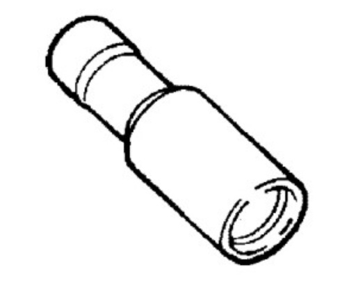 [BP1162] Dutinka valcová 4mm 0,25-1,5mm2 kábel červená 