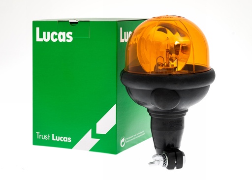 [A-LBB287] Beacon, Agri, Flexi DIN, 12v, Amber Lucas (ECE R65 + R10)
