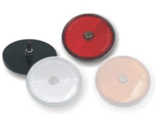 [A-0600] Reflector 60mm round red w.screw 