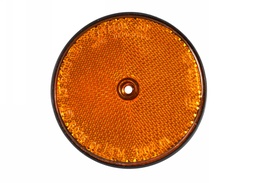 [A-0721] Odrazka 80mm okrúhla ambrová s otvorom 