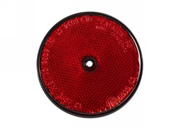 [A-0720] Odrazka 80mm okrúhla červená s otvorom 