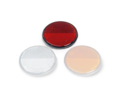 [A-0730] Reflector 80mm round red adhesive