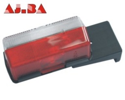 [A-FI57010] Svetlo pozičné červeno/biele 43x90x37mm gumová podložka tvar L 
