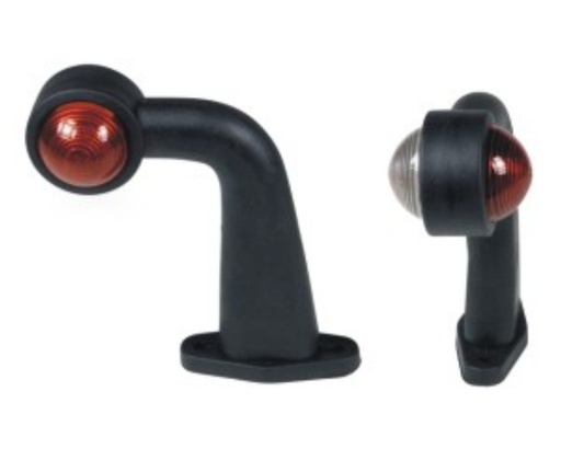 [A-F103AP] Position lamp wh./red 45° bent arm,long