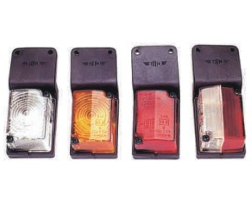 [A-3110.1000200] Rear pos.lamp rect. (C5W)w.bracket-red 