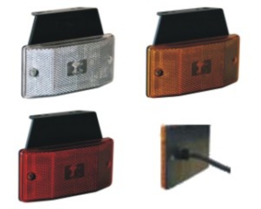 [A-3141.6105024] Side pos.lamp w/refl./brac.24V LED,clear