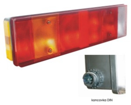 [A-3138.3000350] Rear lamp with side DIN plug (L) MAN II