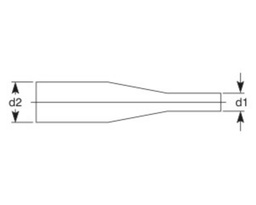 [BP12200T-A] Zmršťovacia bužírka d2=2,4mm d1=1,2mm (1m) s lepidlom 