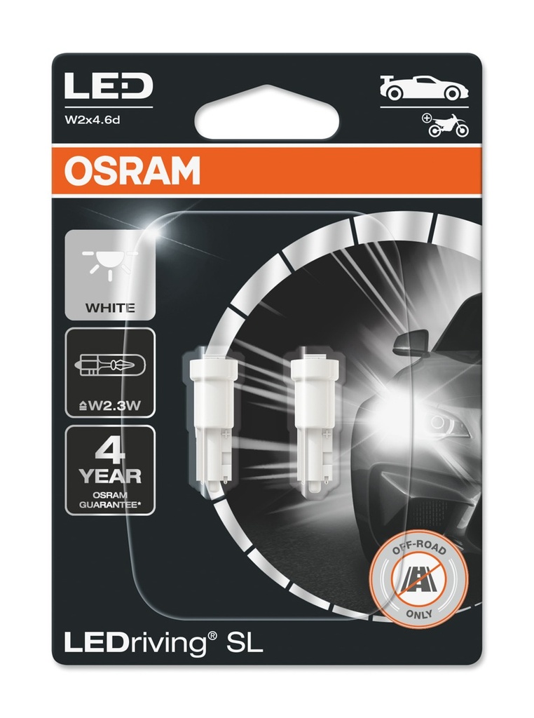 2723DWP-02B 0.25W 12V W2x4.6d BLI2 Osram