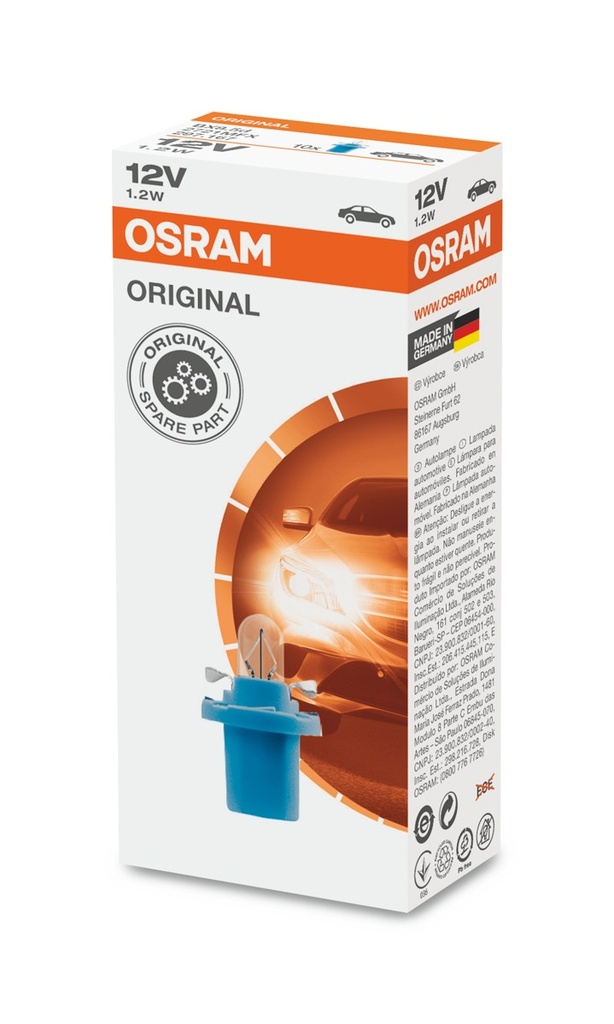 12V 1,2W BX8,5d OSRAM
