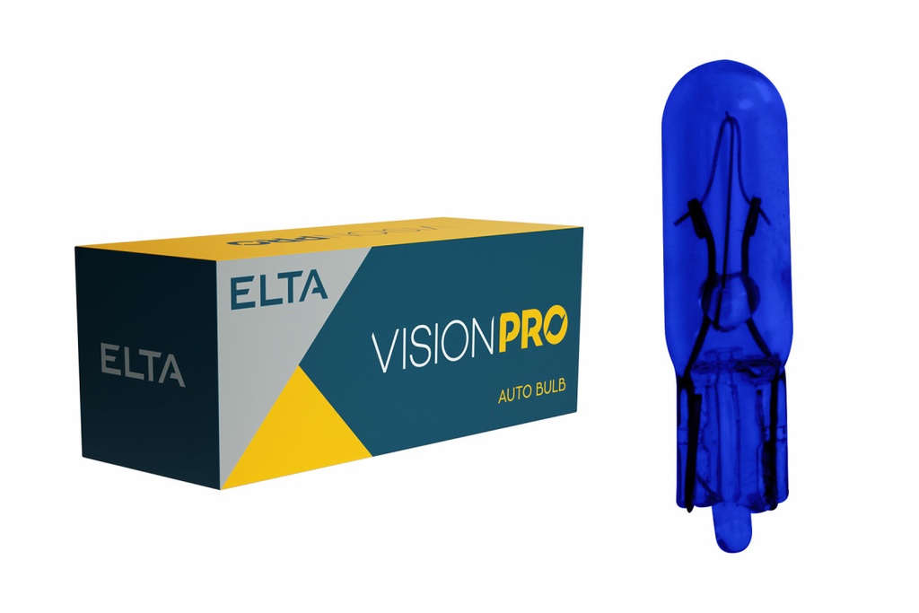12V 1,2W W2x4,6d modrá VISION PRO