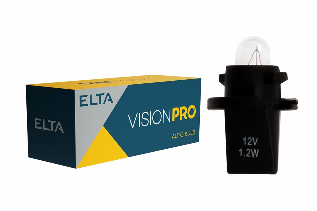 12V 1,2W BX2d čierna pätica VISION PRO