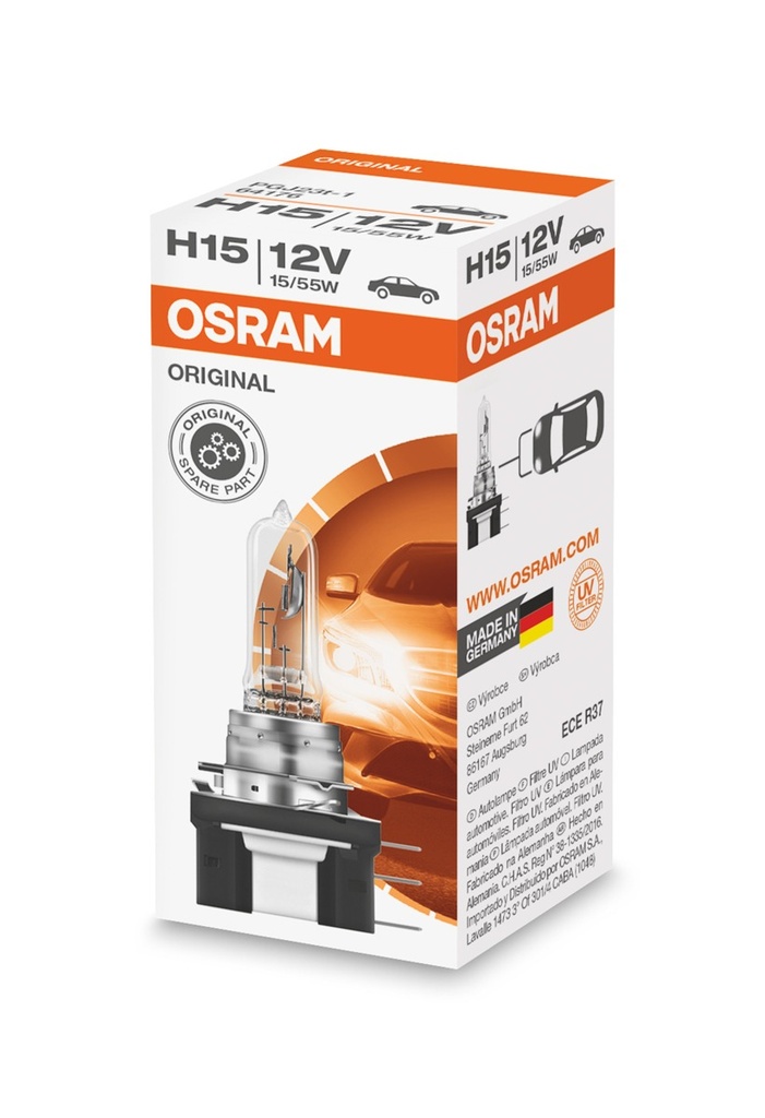 12V 15/55W PGJ23t-1 H15 OSRAM