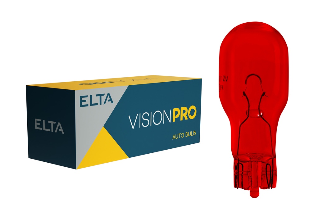 12V 18W W2,1x9,5d maxi-glass Red VISION PRO