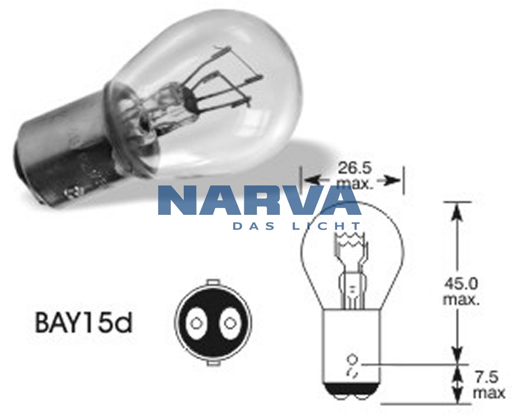 12V 21/5W BAY15d P21/5W 