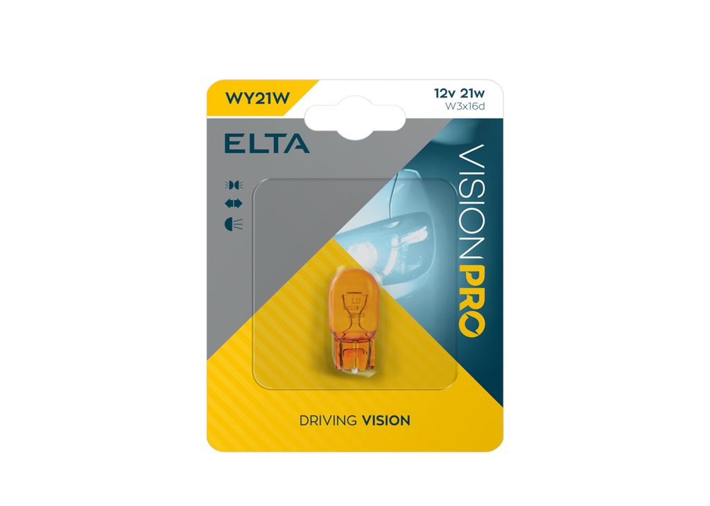 12V 21W W3x16d T20 natural amber VISION PRO Blister á1