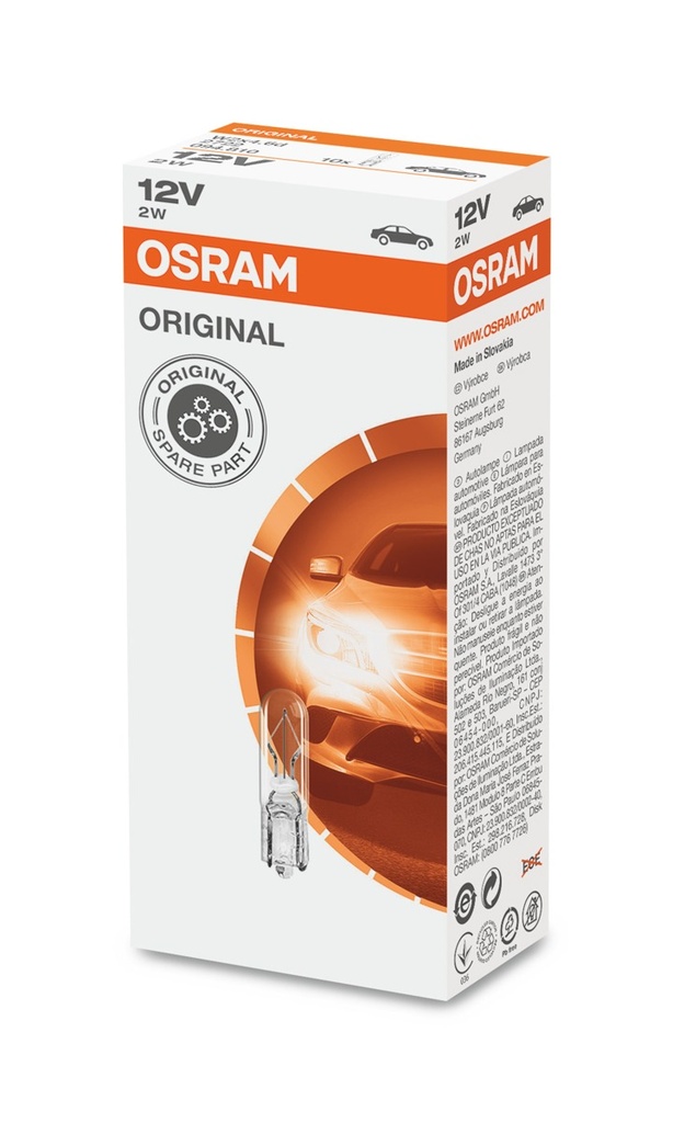 12V 2W W2x4,6d OSRAM