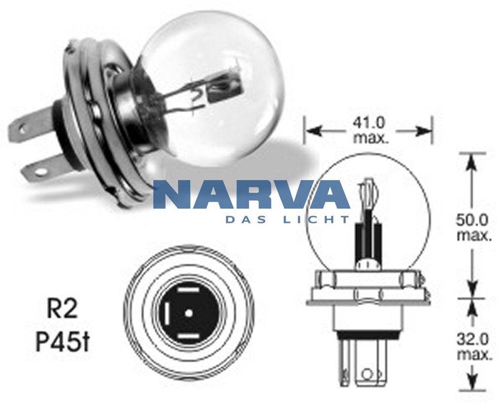 12V 45/40W P45t R2 